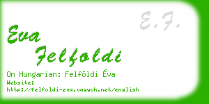 eva felfoldi business card